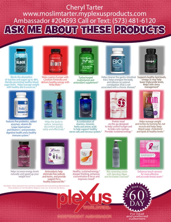 Plexus Product flyer with new Plexus EDGE &amp; by MissouriPlexusSlim