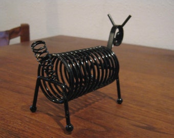 Mid Century Letter Holder Dog / Goat Abstract