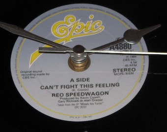 REO Speedwagon Can't fight this feeling 7" vinyl record clock