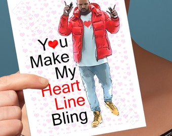 I Love You Card | Hotline Bling | Funny Anniversary Funny Love Card Drake Birthday Card Drizzy Husband Card Girlfriend Card Funny Boyfriend