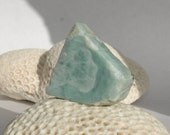 Larimar 18g 90ct Aquamarine Dolphin Polished Slab Lapidary Pectolite Rough Aqua Teal Blue Green Stone Bohemian Beach