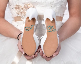 Something Blue "I Do" Rhinestone Shoe Sticker | I Do Shoe Sticker | Wedding Shoe Stickers | DIY Shoe Sticker