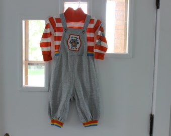 Zoo Koala overalls outfit Healthtex 24 months boy overalls and shirt outfit