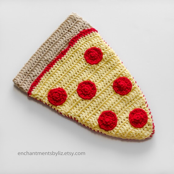 Crochet Newborn Pizza Blanket