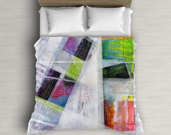 Bohemian Duvet Cover, Colorful Bedding, Abstract Duvet Cover, Duvet Cover Queen, Abstract Art