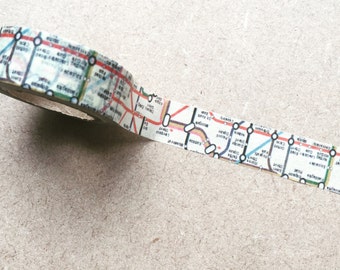 London Tube Washi Tape, Subway Map Washi Tape, Planner Washi, Planner Tape, Planner Supplies, Scrapbook Supplies (10M Roll)