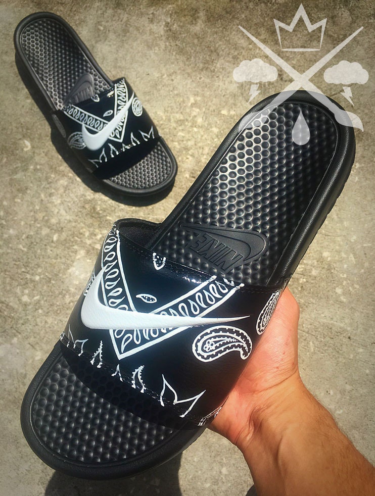 custom nike slides benassi