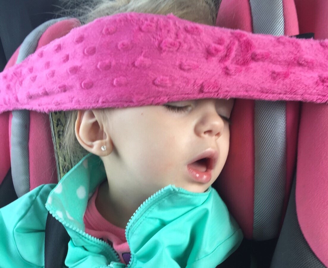 GIRLS Toddler Car Seat head support while napping in car
