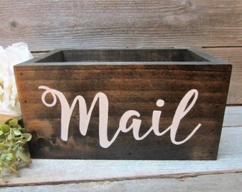 Rustic home decor, mailbox, mail box, mail organizer, mail holder, rustic office decor, desk organizer, housewarming gift, newlywed gift