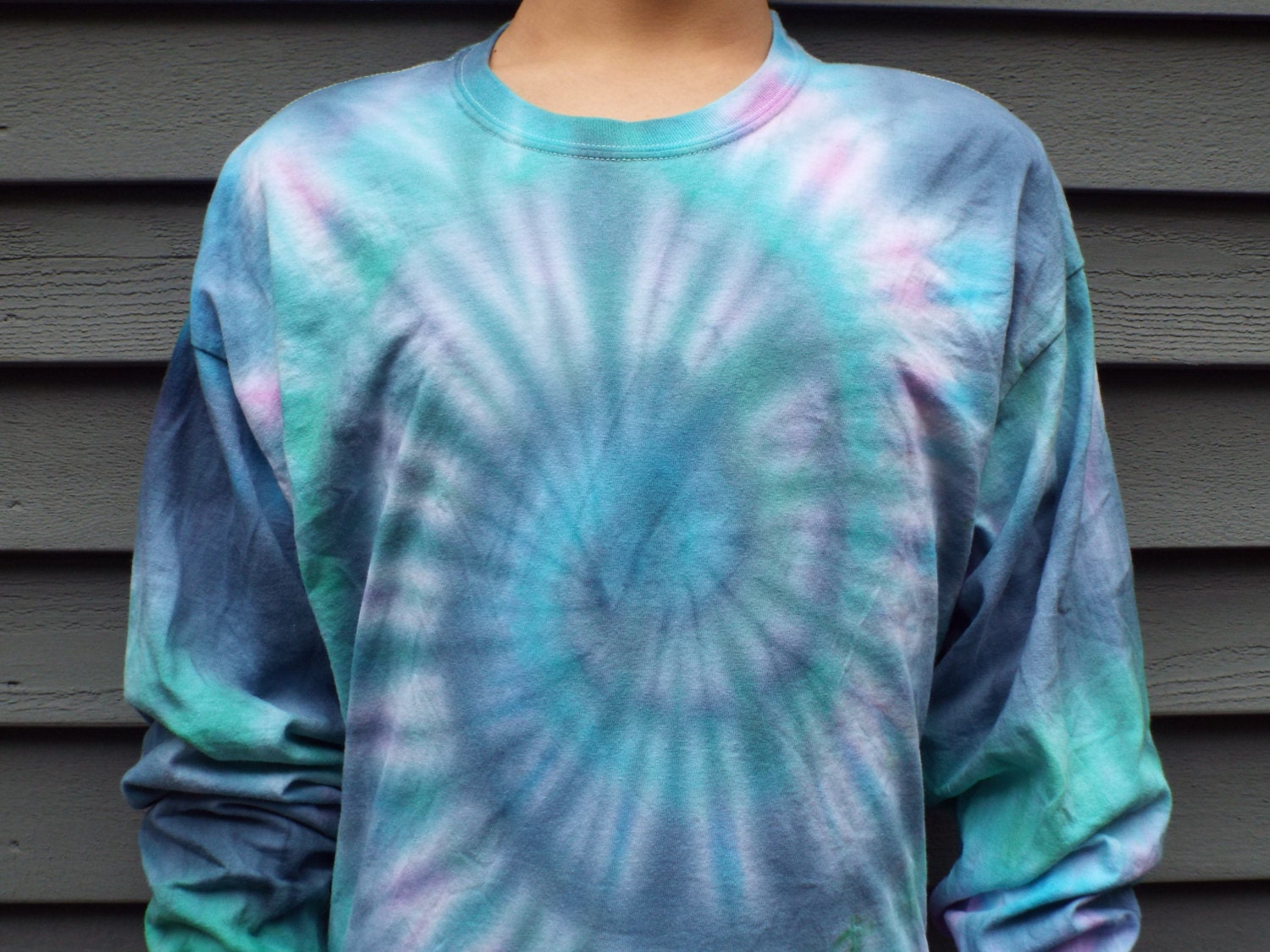 Long Sleeve TieDye Tshirt adult XL Tie Dye Mens Shirt
