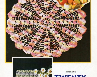 Crochet Doily pattern Crochet Pattern PDF crochet motif mats crochet square mat traycloth thread Crochet Cotton PDF instant download