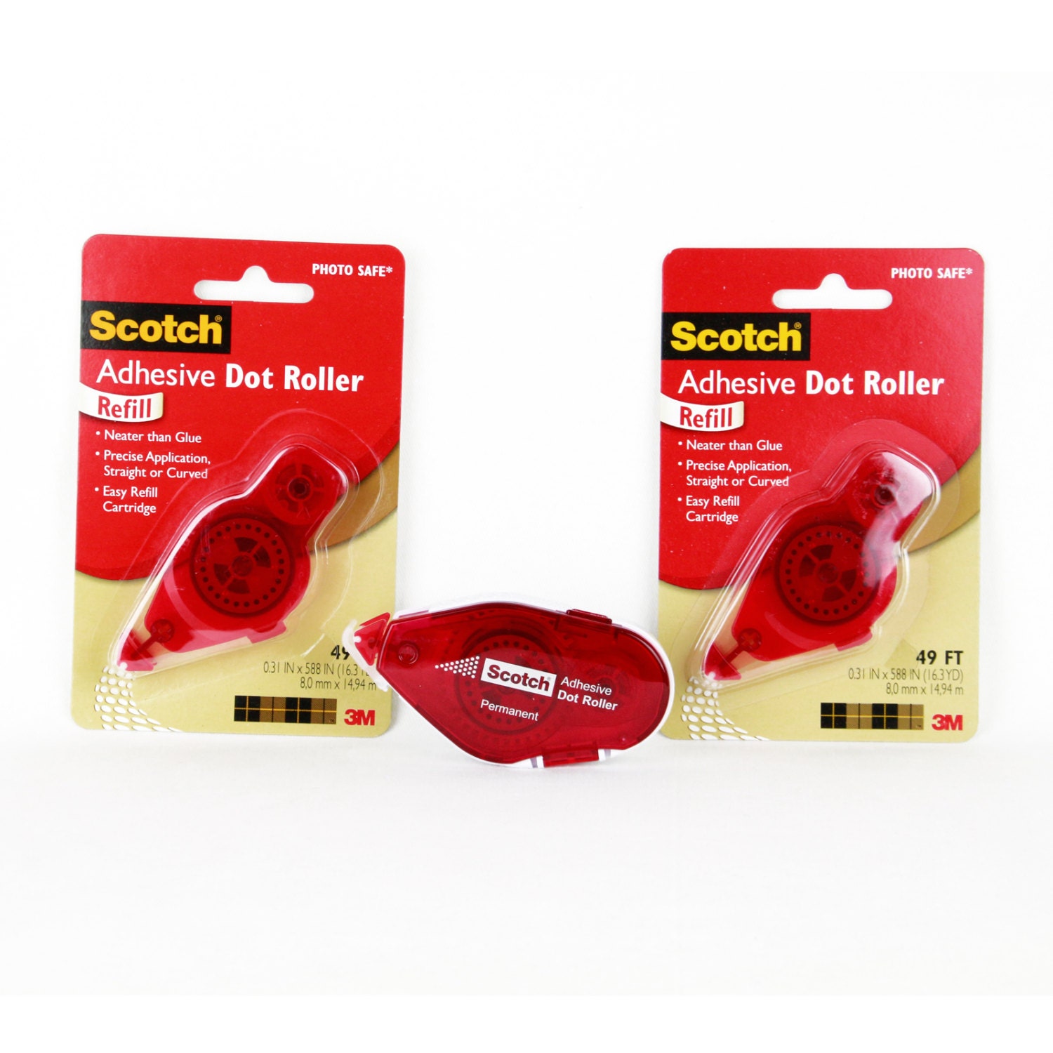 Scotch Adhesive Dot Roller and 2 Refill Cartridge Combo