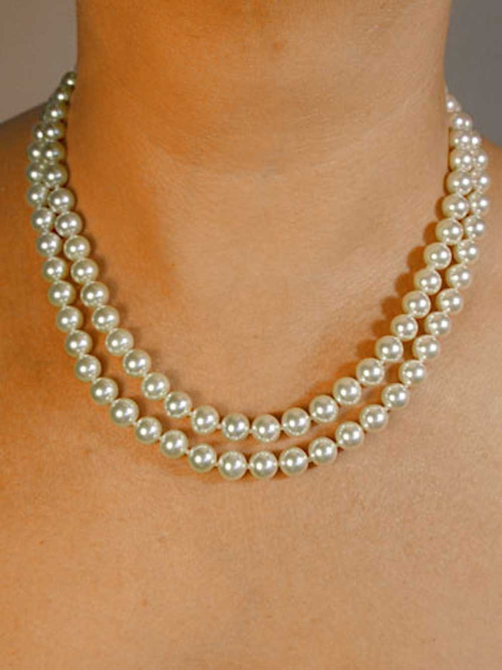 Majorca/Mallorca Pearl Necklace Double Strand By FRANCISCASPEARLS