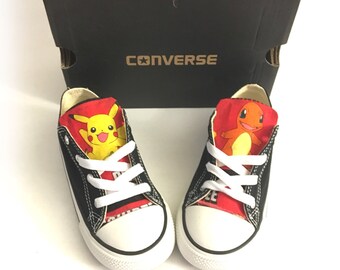 Pokemon Shoes, Pokemon Converse Sneakers, Pikachu, Charmander, Bulbasaur, Eevee, Meowth, Squirtle