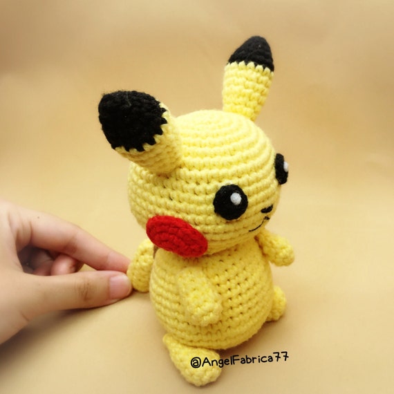 Crochet Yarn Pikachu Cute Pokemon Go Collection Handmade