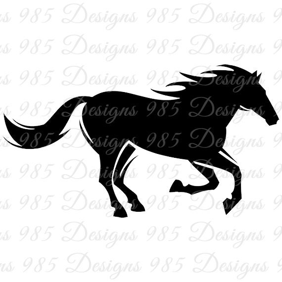 Download Running Horse SVG for Cricut and Silhouette Machines plus .PNG