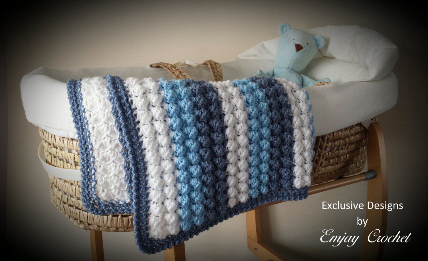Baby Crochet Bobble Blanket / Afghan Pattern for Pram