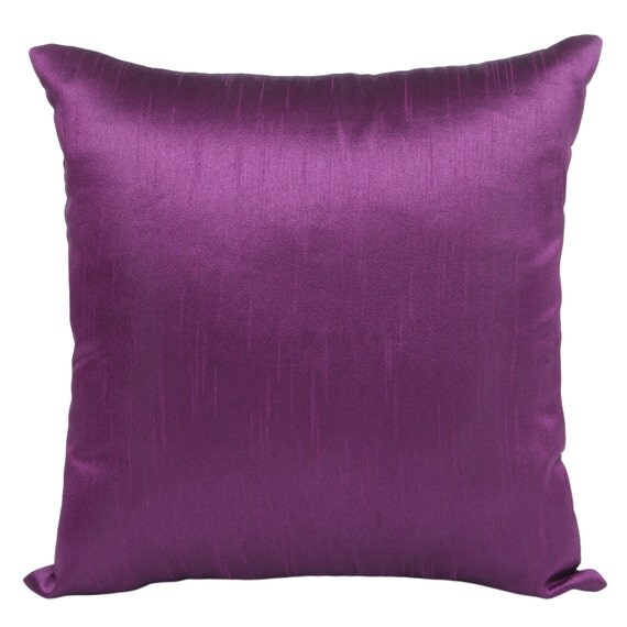 Set of 2 Solid Purple Pillow Covers and Sham Covers Purple