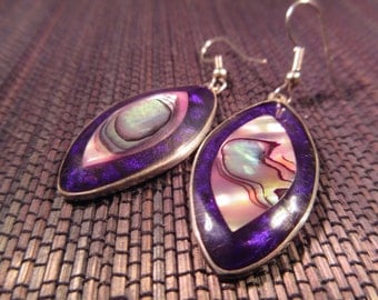 Taxco Sterling Silver Abalone Earrings