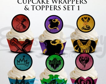 Descendants Cupcake Wrappers & Toppers