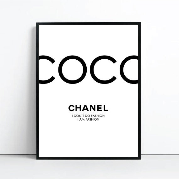 Coco Chanel Print Chanel Poster Chanel Art Coco Canvas