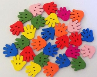 14 Colourful Hands Buttons - #SB- 00165