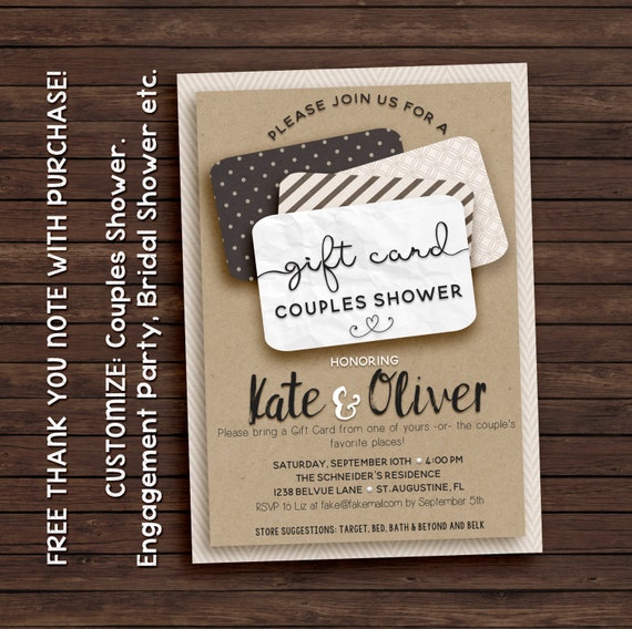 Elegant 99 Card Shower Invitation