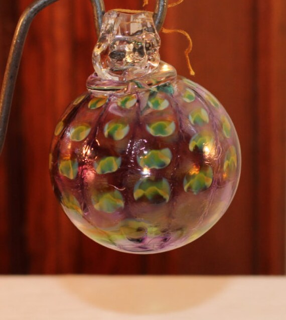 404007 Medium Hand Blown Hanging Art Glass Ball Decorative