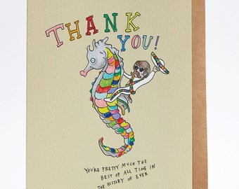 funny thank you cards