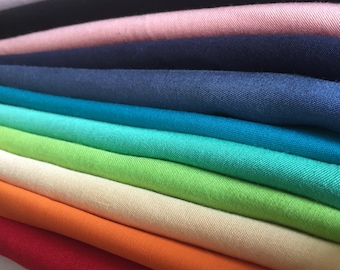 100% Tencel Lyocell Rayon Gabardine Twill Multiple Colors Drape Opaque Medium Weight Woven Fabric By the Yard