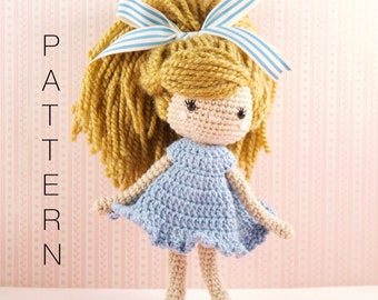 Amigurumi crochet doll - Emmy-Lou crochet doll PATTERN ONLY (English)