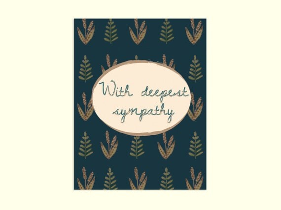 Deepest Sympathy Card-034C greeting card condolences by KaiLynCo