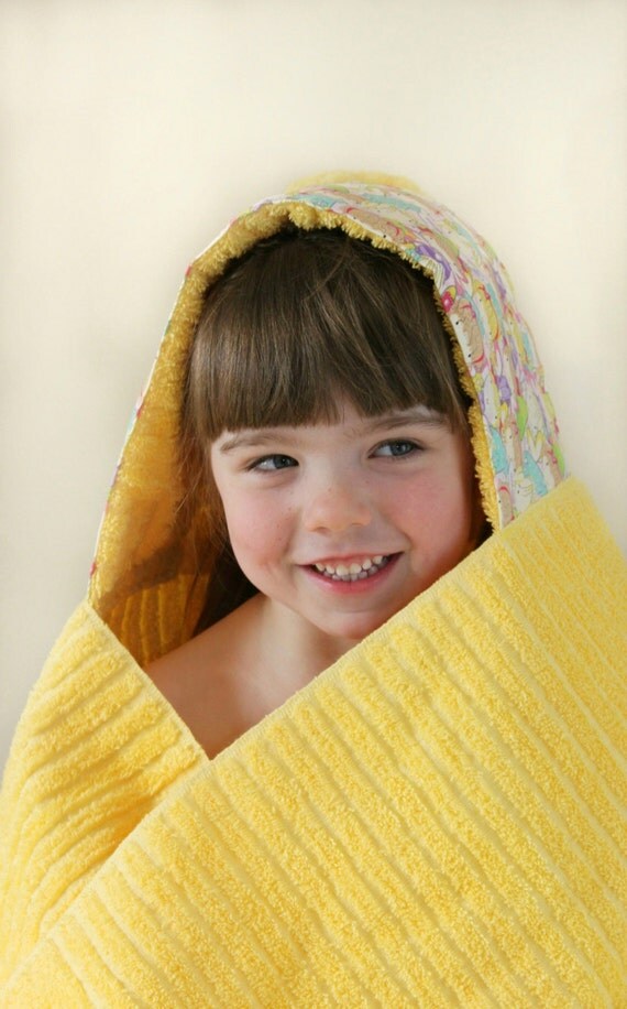 Hooded Towel Towel Hoodie Girls Hooded by TowelsforTinyOwls