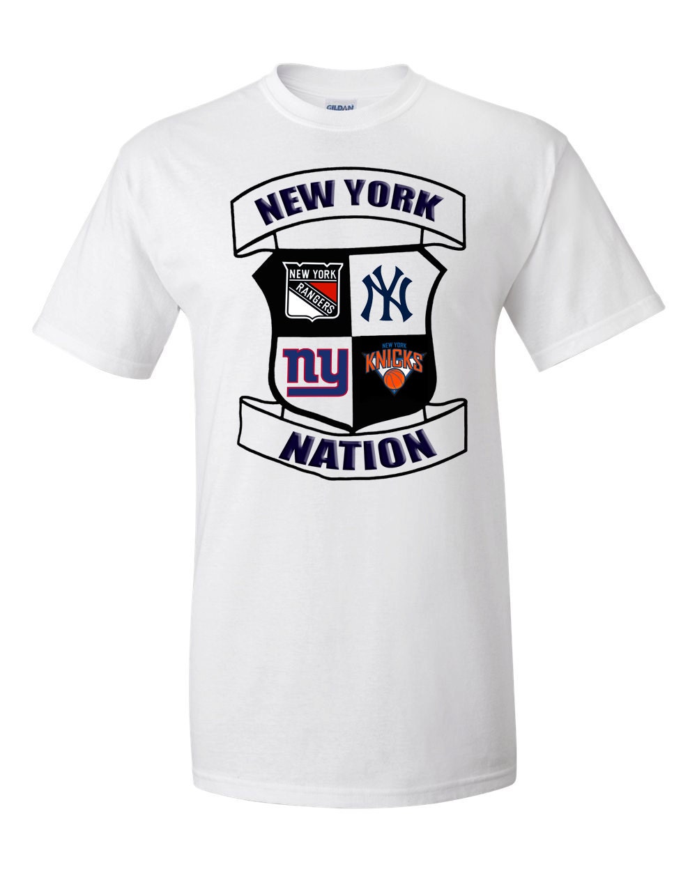 New York Nation T-Shirt New York Yankees Giants Rangers