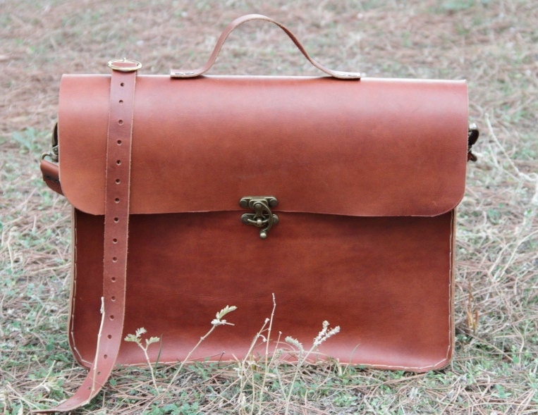 ladies brown leather laptop bag