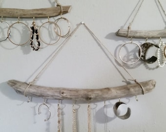Driftwood Jewelry Organizer Different Sizes, Hanging Jewelry Display, Necklace Holder, Wall Jewelry Display, Bohemian Jewelry Holder