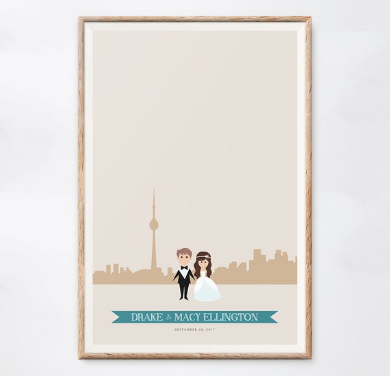 Toronto Canada Wedding Guest Book Alternative Custom Toronto