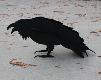 Crow, Raven, Steel Sculpture, Raven Sculpture, Garden Sculpture, Bird Sculpture, Steel Raven, Metal Crow, Metal Garden Art, Crow Sculpture