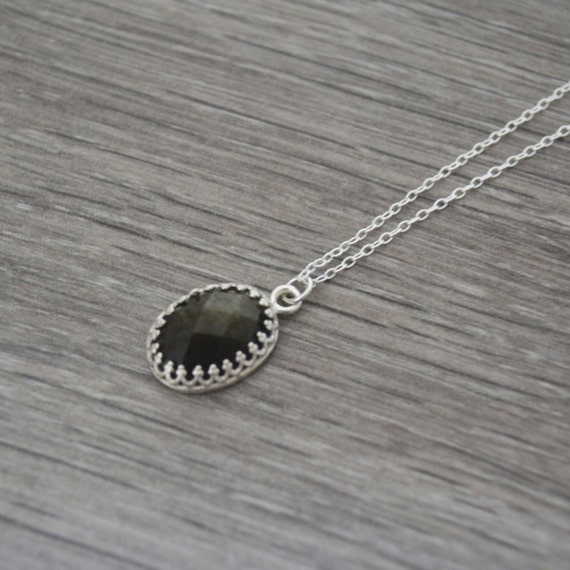 gold obsidian necklace