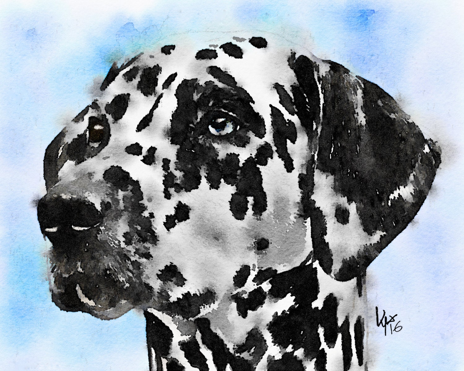 Dalmatian print Dalmatian art Dalmatian painting Dalmatian