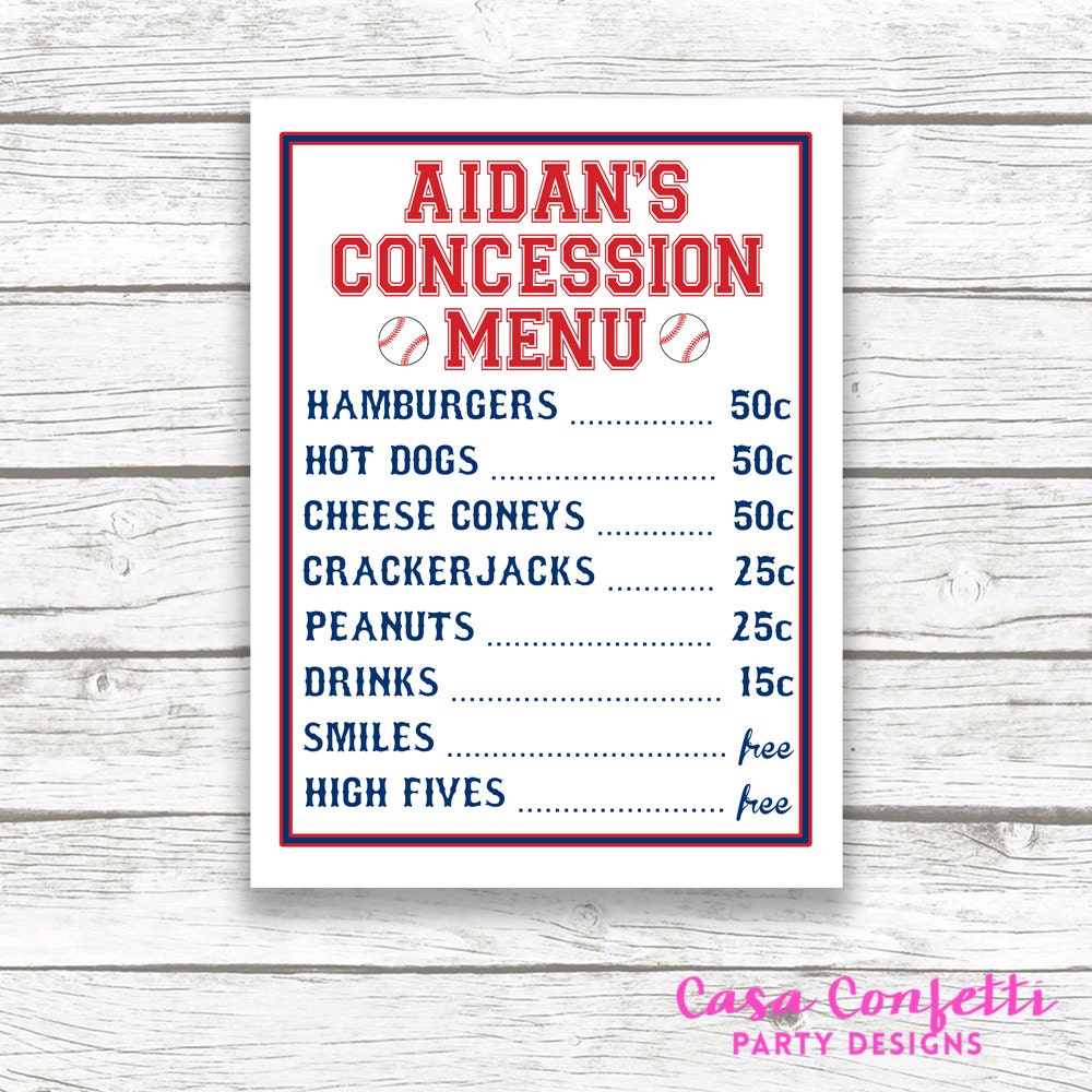 Free Concession Stand Printables Printable Templates