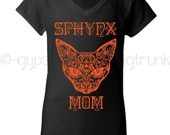 Sphynx Cat T Shirt - Cat Graphic Tank - Black Sphynx Cat Top - Cat Theme Clothing - Sphynx Cat Clothes - Cat Clothes - Cat Print Shirt