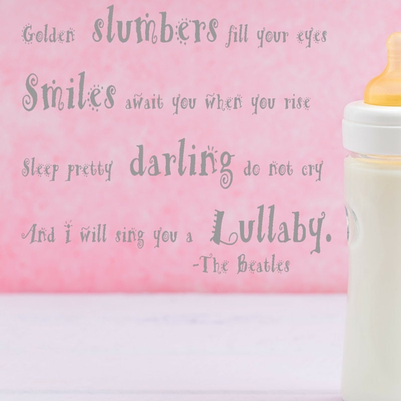 The Beatles Vinyl Wall Decal GOLDEN SLUMBERS Beatles baby