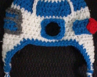 Crocheted Star Wars R2D2 hat