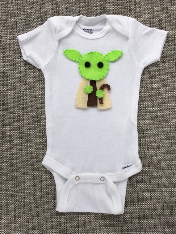 Yoda Star Wars Felt Applique Onesie