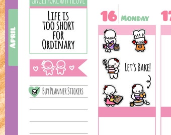 Munchkins -Baking Time Planner Stickers (M172)