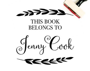 Personalized Book Stamp - This Book Belongs To Stamp - Custom Book Lover Gift - From The Library of Stamp - Library Stamp - Book Plate Stamp