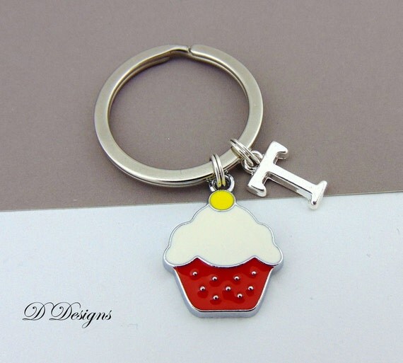 Cupcake KeyRing Cupcake KeyChain Cake Key ring Cake Key