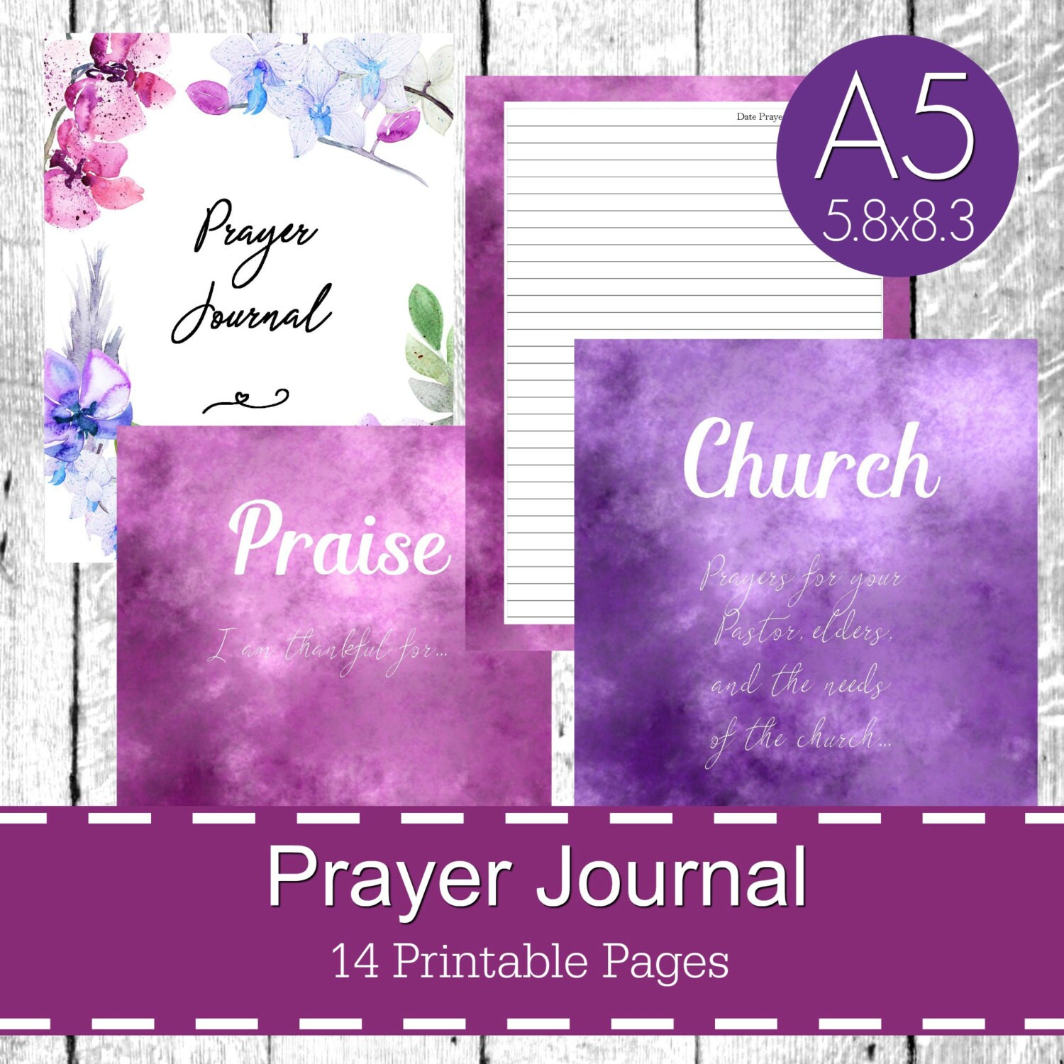 Prayer journal christian planner daily devotional bible