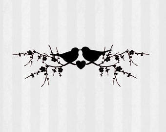 Bird silhouette art | Etsy